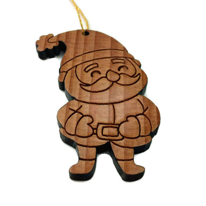 Santa Claus Christmas Ornament Wood Handmade 1058L