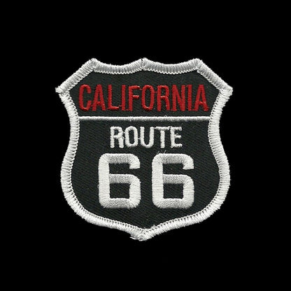 California Patch Iron On - Route 66 - Road Sign Souvenir Badge Emblem Applique