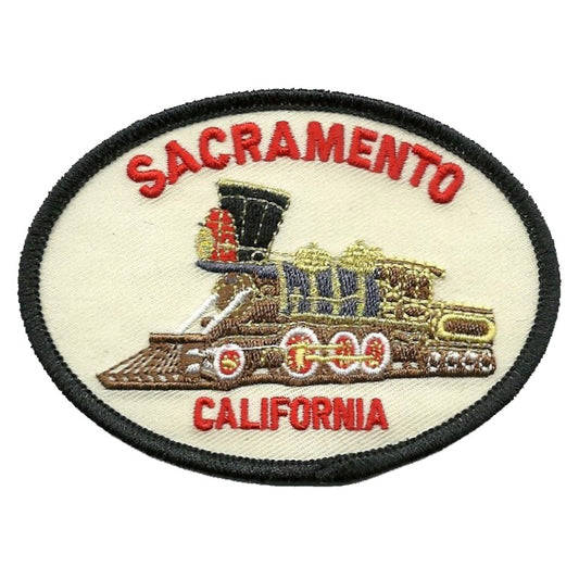 California Patch - Sacramento Train Souvenir - Railroad Iron On Badge Emblem Applique