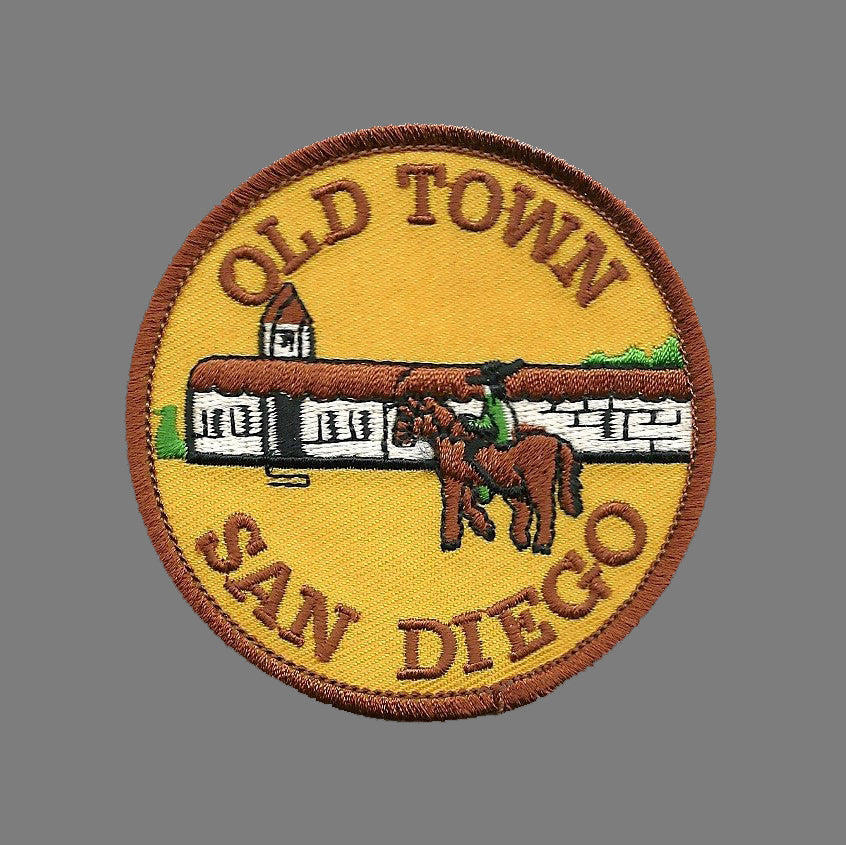 California Patch - San Diego Iron On Souvenir - Old Town - Mission Pueblo Badge Emblem