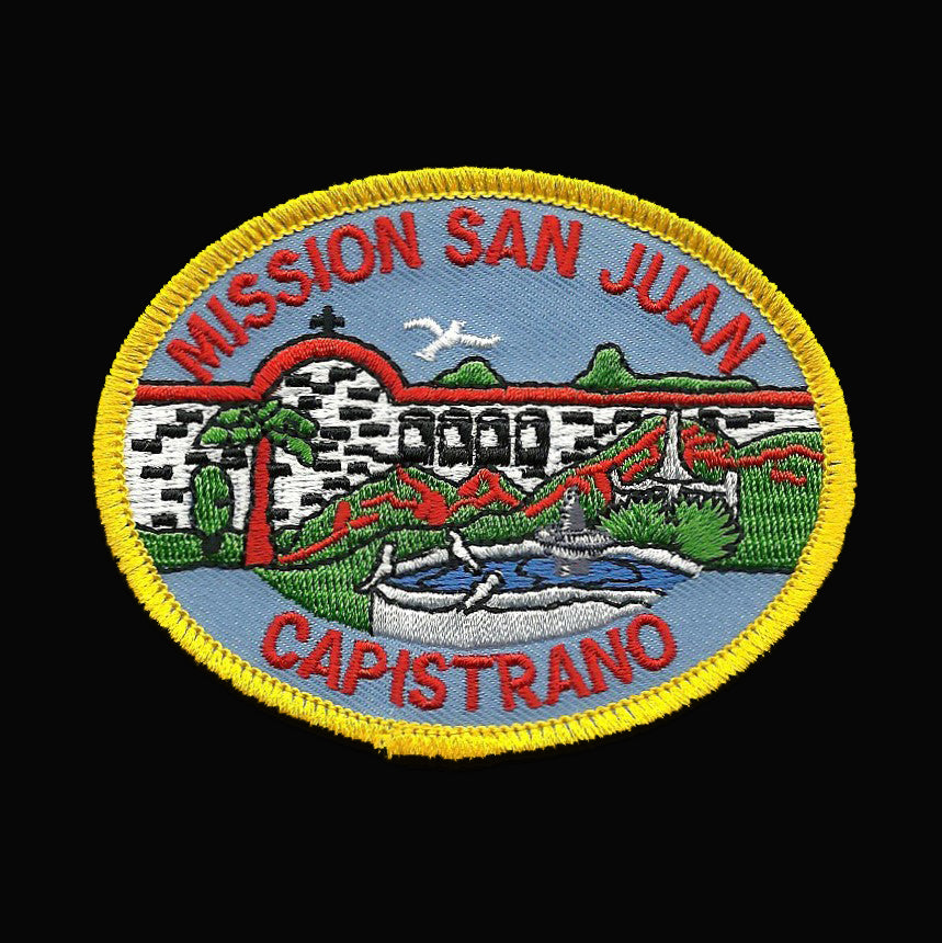 California Patch - Iron On Mission San Juan Capistrano Souvenir Badge Emblem