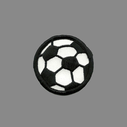 Soccer Ball Patch - Soccerball Iron On - Black and White 2" Badge Emblem