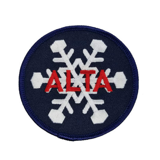 Utah Patch – Alta UT Ski Area – Travel Patch Iron On – UT Souvenir Patch – Resort Logo Embellishment Applique – 3″