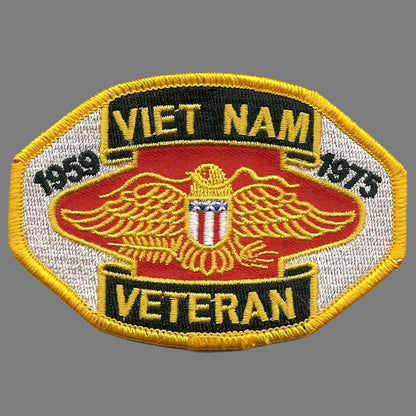 Vietnam Vet Patch - 1959 - 1975 Veteran Iron On Badge Emblem Accessory