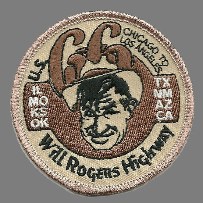 Will Rogers Highway Patch - U.S. Route 66 Iron On Souvenir Badge Emblem Accessory