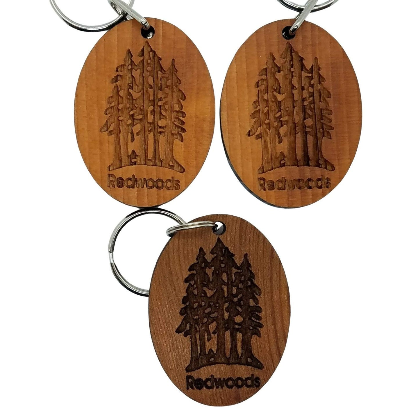 Yosemite National Park Redwood Trees Grove Wood Keychain California Souvenir Travel Gift - Wood Gift Key Chain Key Tag Key Ring Key Fob