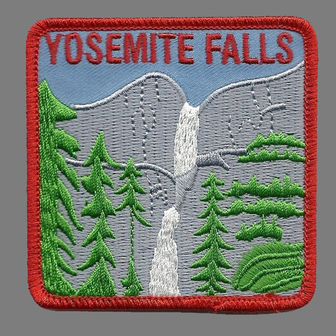 California Patch - Yosemite National Park - Yosemite Falls Iron On Souvenir Badge Emblem Applique