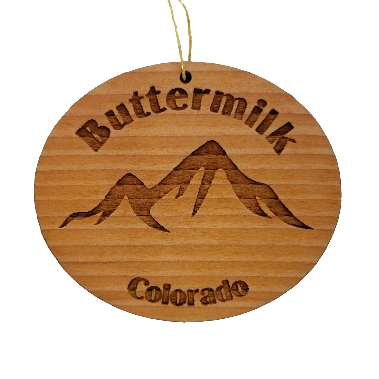 Wholesale Buttermilk Colorado Ornament Wood CO Souvenir Mountains