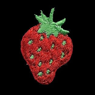 Strawberry  Iron On Patch – 1.25″ Craft Patch - Strawberry Embellishment Strawberry Applique