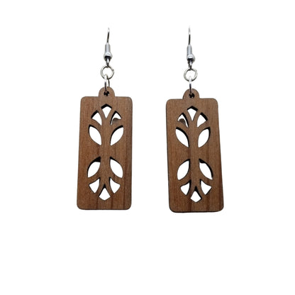 Wood Earrings - Cutout Branches or Tree Earrings - Dangle Earrings - CA Souvenir Keepsake - Anniversary Gift