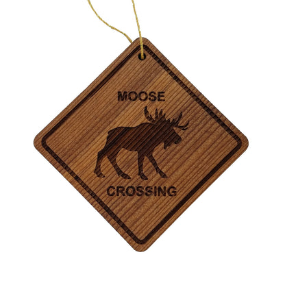 Wholesale Moose Crossing Ornament - Moose Wood Souvenir