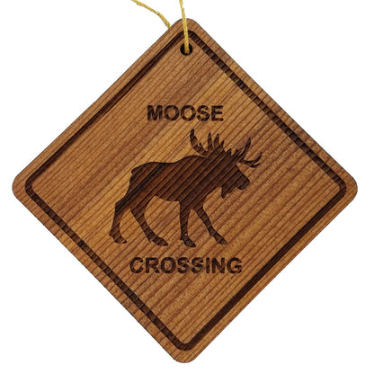 Wholesale Moose Crossing Ornament - Moose Wood Souvenir