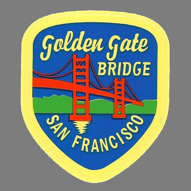 Golden Gate Bridge Decal – Sticker – Souvenir – Travel Sticker 2.75" Travel Gift US Hwy 101 California San Francisco