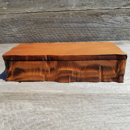 Wood Jewelry Box Redwood Rustic Handmade California Storage Live Edge #271 5th Anniversary Gift Stash Box Birthday Gift