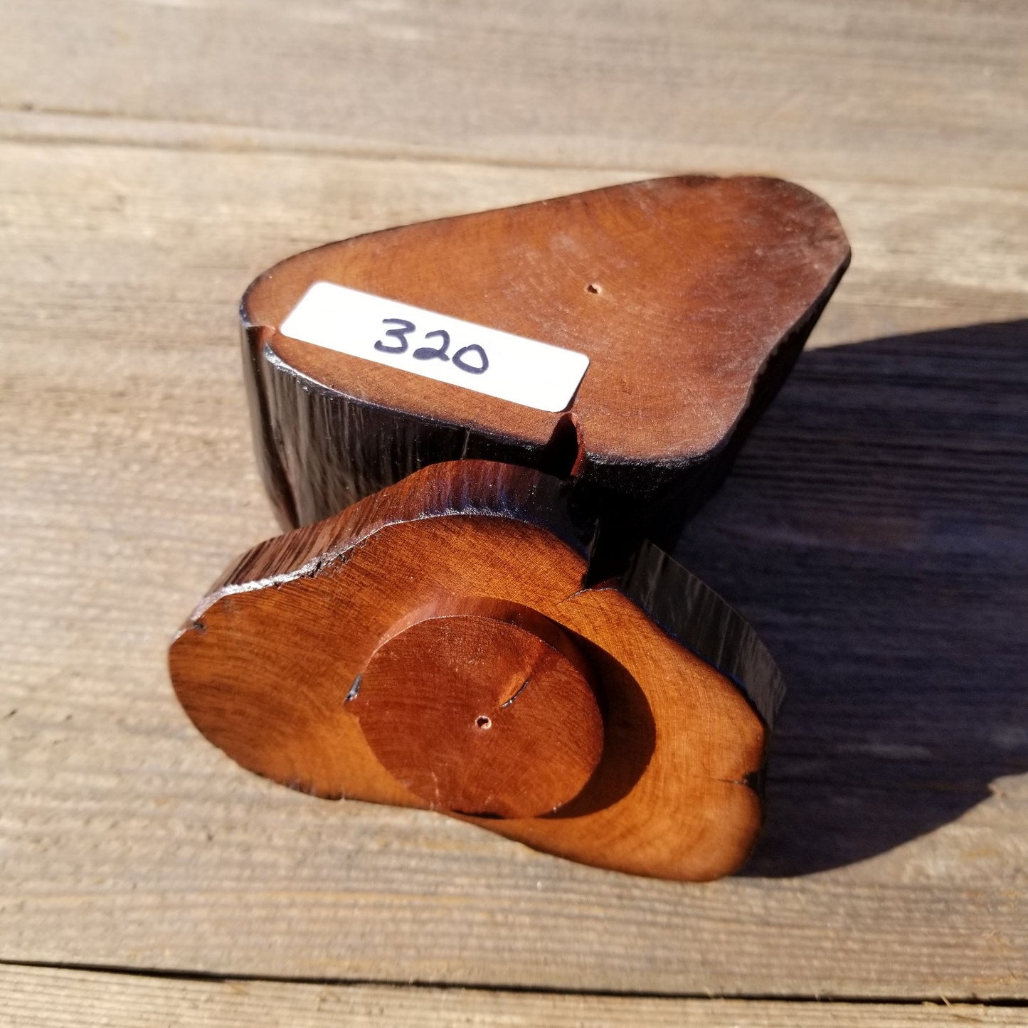 Wood Ring Box Redwood Rustic Handmade California Redwood Jewelry Box Storage Box Token Ashes #320