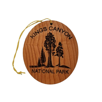 Kings Canyon National Park Wood Ornament California Sequoia Gigantea Giant Trees Handmade Redwood Ornament Made in USA Christmas Decor