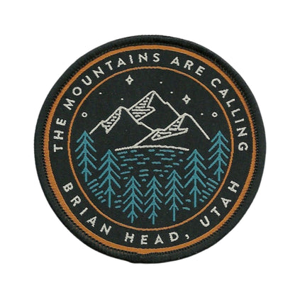 Brian Head Resort Utah Patch – Mountains Trees Travel Patch Iron On UT Souvenir Embellishment Applique – Travel Gift 3″ Ski Snowboard Biking