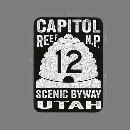 Utah Decal – Capitol Reef UT Decal - Travel Sticker – Souvenir Sticker – Travel Gift 4" Made in USA Kiss Cut National Park Beehive State