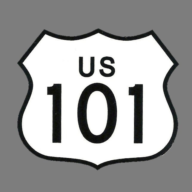 Highway 101 Decal – Hwy 101 Sticker – Souvenir – Road Sign Travel Sticker 2.75" Travel Gift US 101 California Oregon Washington