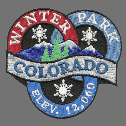 Winter Park – Colorado Patch – Ski Patch- CO Ski – Colorado Souvenir – Travel Patch – Iron On –  Applique Embellishment 3"