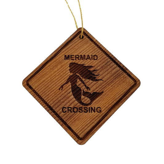 Wholesale Mermaid Crossing Ornament - Wood Souvenir