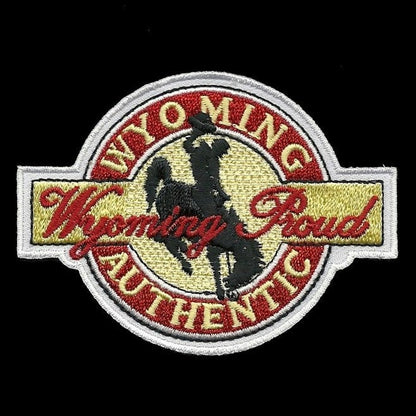 Wyoming Patch – WY Bucking Horse Patch - Travel Patch Iron On – Souvenir Patch – Applique – Travel Gift 3" Wyoming Steamboat Horse Rider