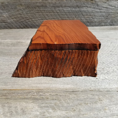 Wood Jewelry Box Redwood Rustic Handmade California Storage Live Edge #271 5th Anniversary Gift Stash Box Birthday Gift