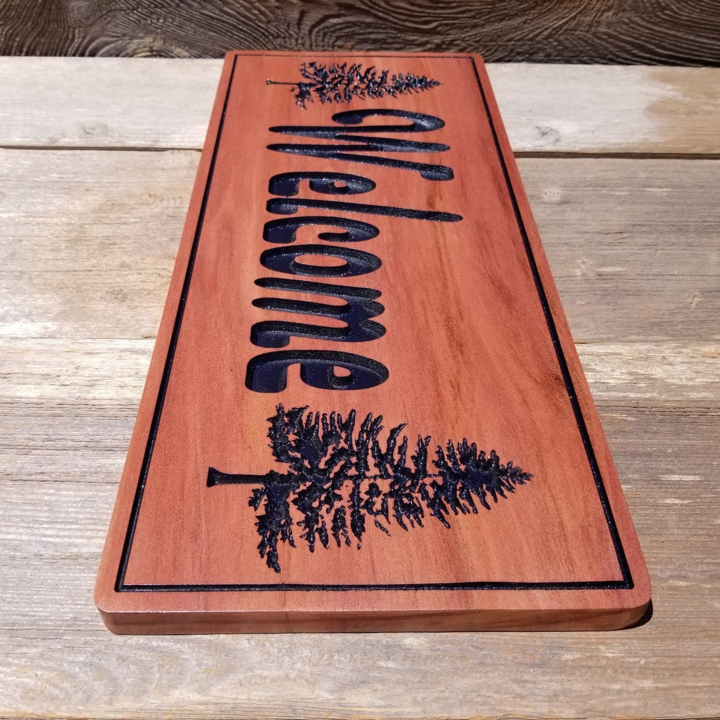 Welcome Sign - Carved Sign - Handmade - California Redwood - Housewarming Gift - Wedding Gift