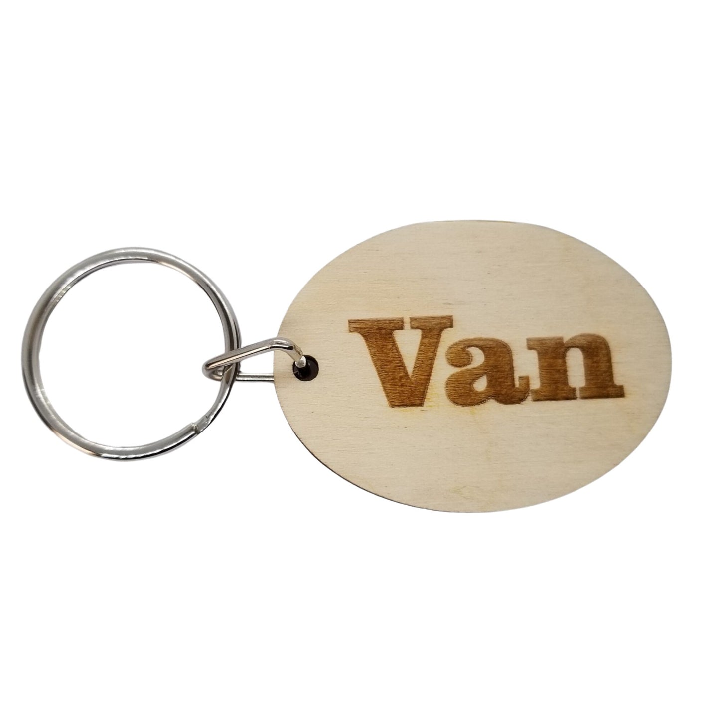 Van Wood Keychain Key Ring Keychain Gift - Key Chain Key Tag Key Ring Key Fob - Van Text Key Marker