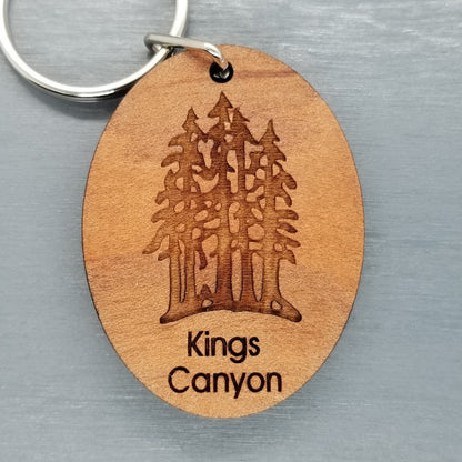 Kings Canyon Redwood Trees Grove Wood Keychain California Redwood Souvenir Travel Gift - Wood Gift Key Chain Key Tag Key Ring Forest Gift