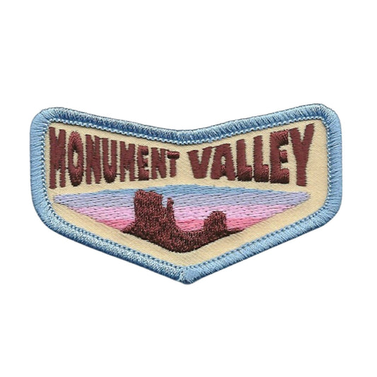 Arizona Patch – Monument Valley Rock Formations – Travel Patch AZ Souvenir Applique AZ State 3" Iron On Navajo Tribal Park