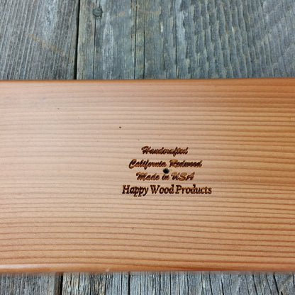 Redwood Wood Cribbage Board Handmade Laser Engraved 3 Player