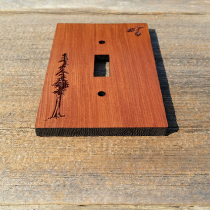 Wood Light Switch Cover Plate Rustic Home Decor California Redwood Handcrafted Engagement Gift Wedding Gift Housewarming Gift New Home