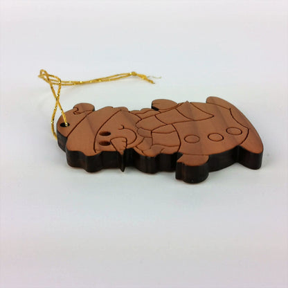 Snowman Christmas Ornament Handmade Wood - 1060L