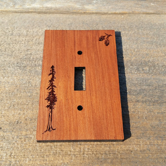 Wood Light Switch Cover Plate Rustic Home Decor California Redwood Handcrafted Engagement Gift Wedding Gift Housewarming Gift New Home