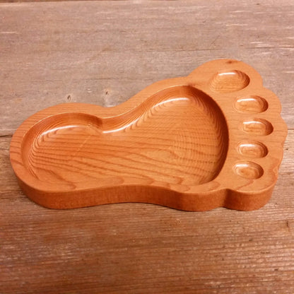 Bigfoot Home Decor Wood Mens Valet Handmade California Redwood Sasquatch Big Foot Dish or Tray Coin Dish Gag Gift