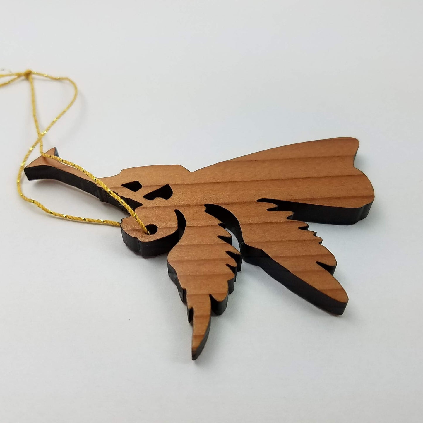 Angel Christmas Ornament California Redwoods Laser Cut Handmade Wood Ornament Made in USA