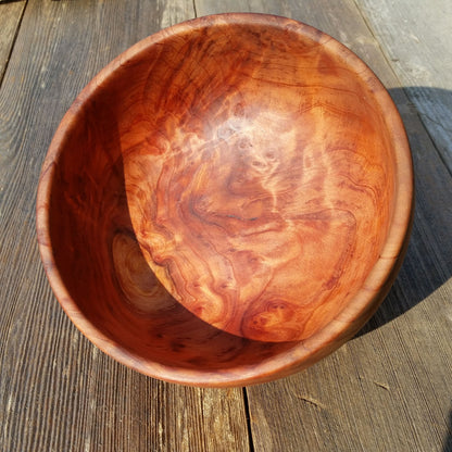 Redwood Burl Bowl Hand Turned 7.25 Inch Wood Salad Bowl #A28