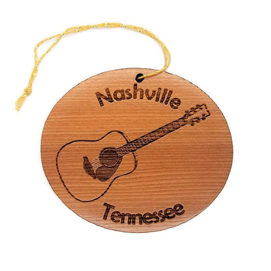 Wholesale Nashville Tennessee Guitar Christmas Wood Ornament