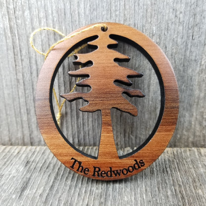 Redwood Tree The Redwoods Wood Christmas Ornament California Redwoods Handmade Made in USA