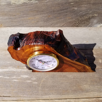 California Redwood Wood Desk Clock #225 Gifts for Men