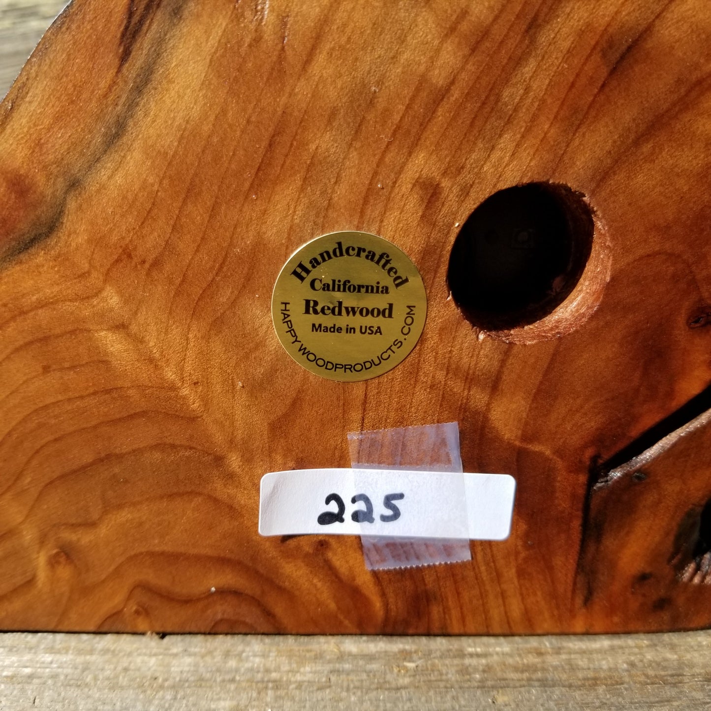 California Redwood Wood Desk Clock #225 Gifts for Men