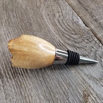 Wine Stopper Maple Live Edge - Rustic - Wine Gift - #305 Handmade Wine Lover Gift