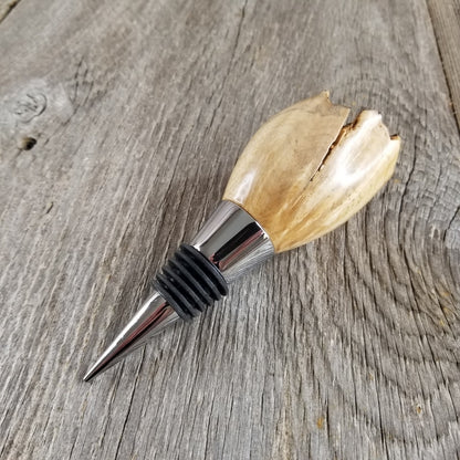 Wine Stopper Maple Live Edge - Rustic - Wine Gift - #305 Handmade Wine Lover Gift