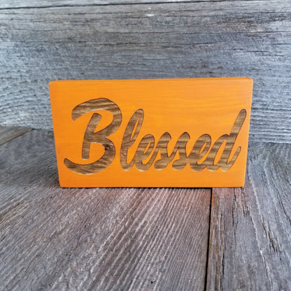 Blessed Sign - Fall Decor - Fall Thanksgiving Sign Rustic Decor - Fall Sign - Handmade in the USA