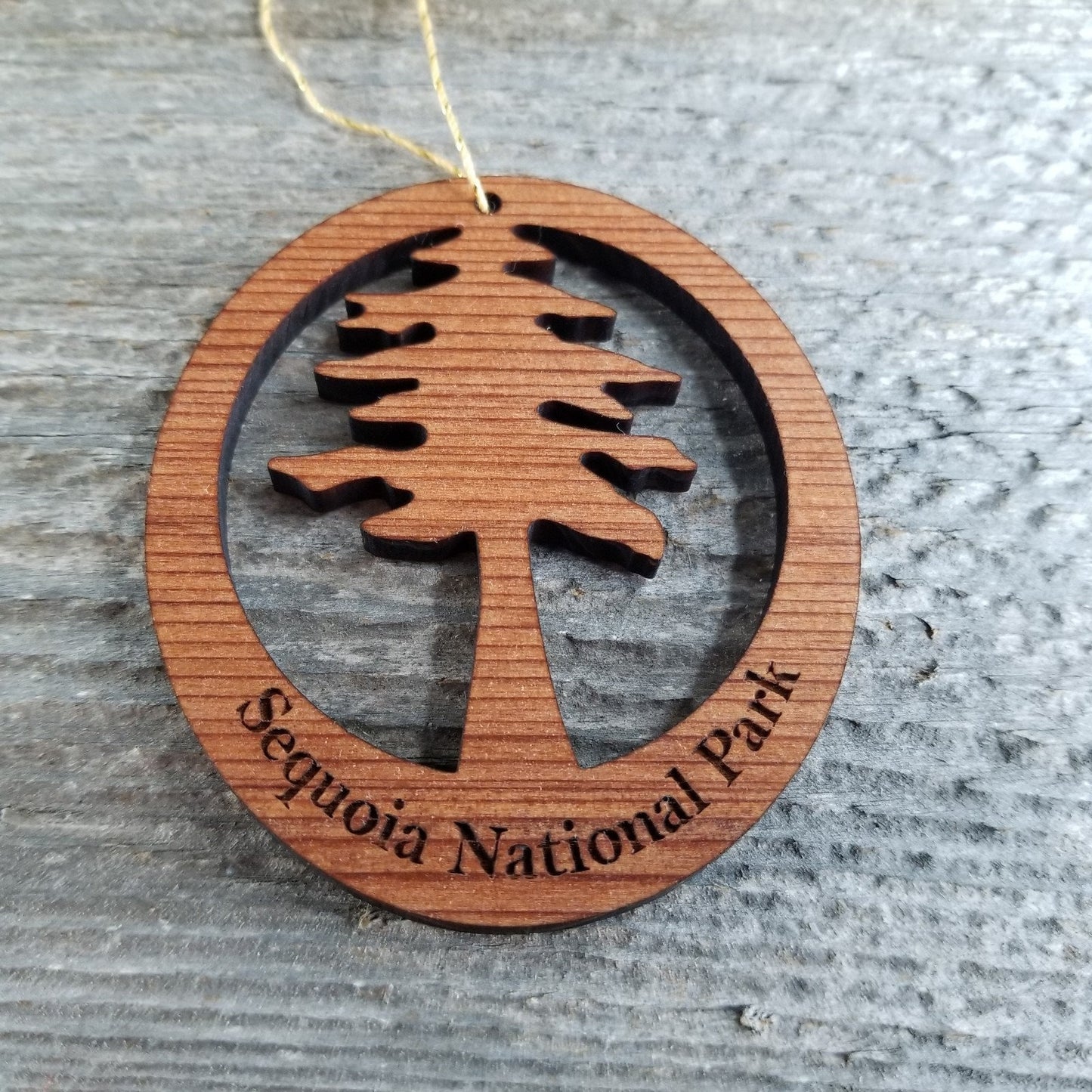 Wholesale Sequoia National Park Tree Wood Souvenir Ornament