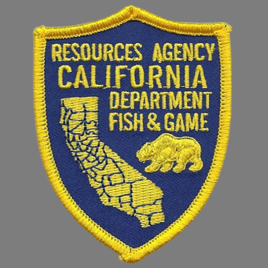 California Patch – California Souvenir – Fish and Game Department Shield 3.25" Souvenir Badge Emblem