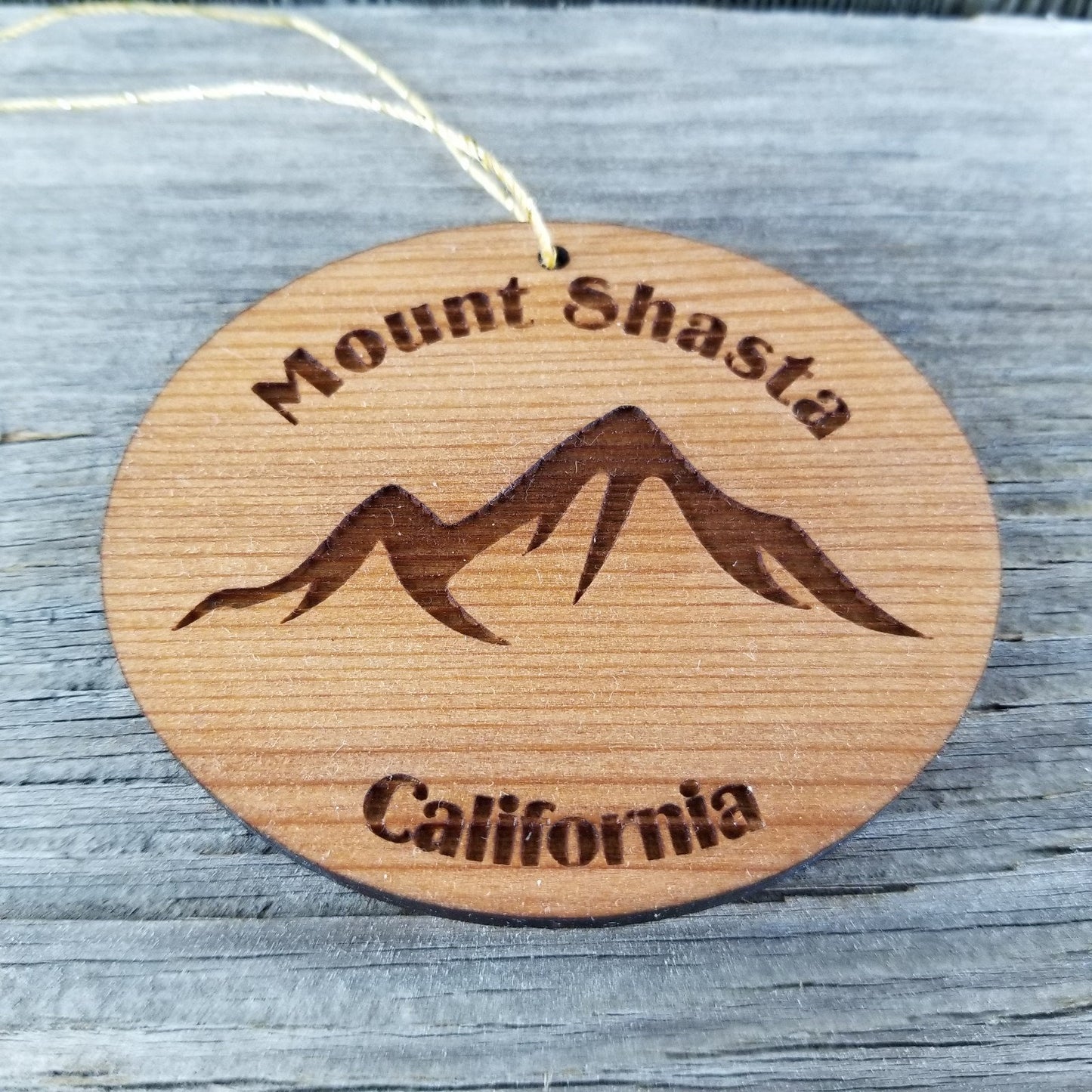 Wholesale Mount Shasta Mountains Ornament Wood California Souvenir