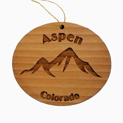 Wholesale Aspen Colorado Ornament Handmade Wood CO Souvenir Mountains