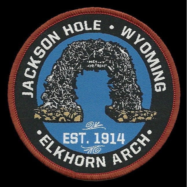 Wyoming Patch – WY Jackson Hole Patch - Travel Patch Iron On  – Elkhorn Arch Souvenir Patch – Applique – Travel Gift 3" Embellishment